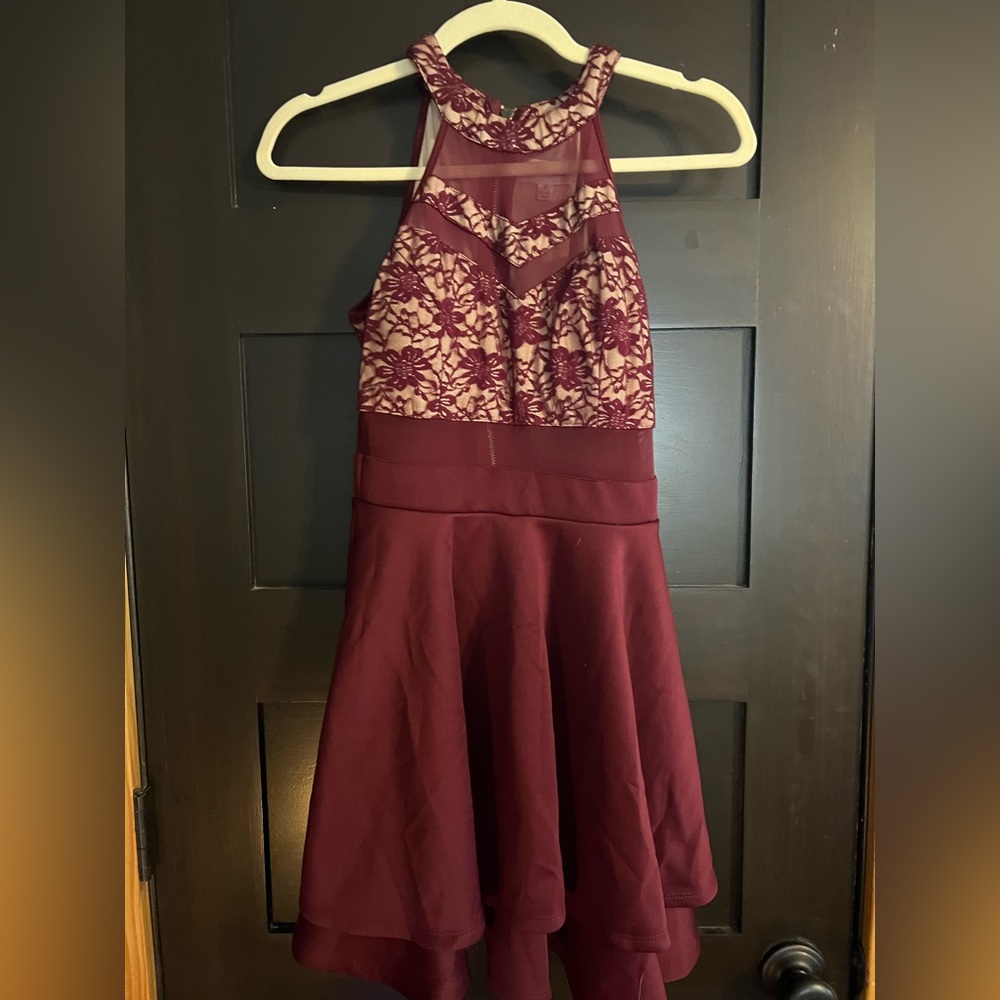Red/cream emerald sundae homecoming dress